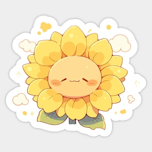 Happy Kawaii Summer Sunflower Baby Sticker